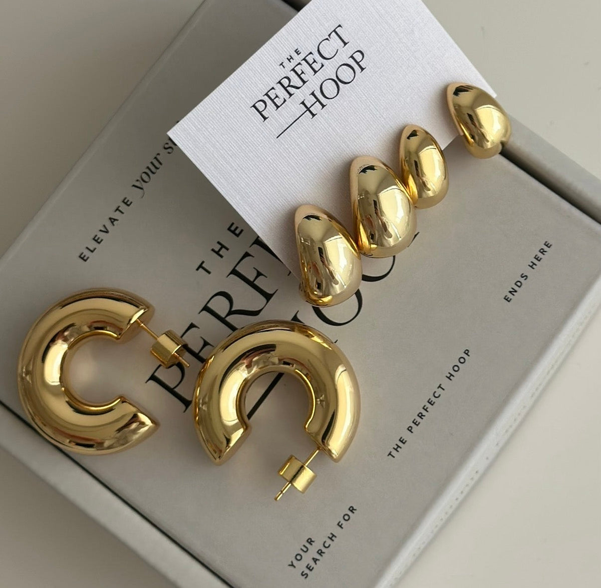 The Perfect Hoop Core Collection featuring signature earrings and timeless TPH jewelry styles