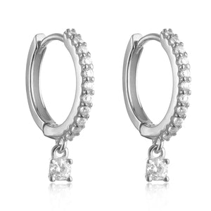 The Bellagio Drop Hoop | Sterling Silver