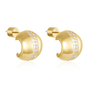 Two Nice Hoop Scintilla earrings are presented side by side against a white background. 