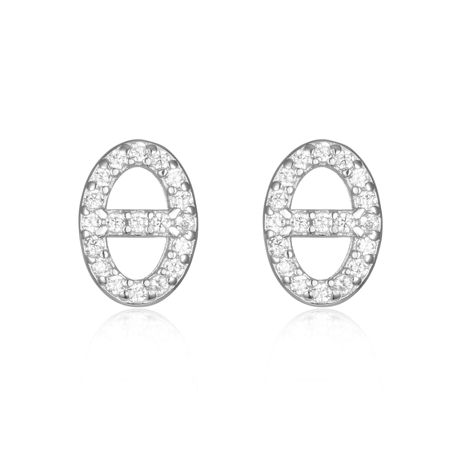 The Jolie Stud Pavé | Sterling Silver