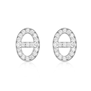 The Jolie Stud Pavé | Sterling Silver