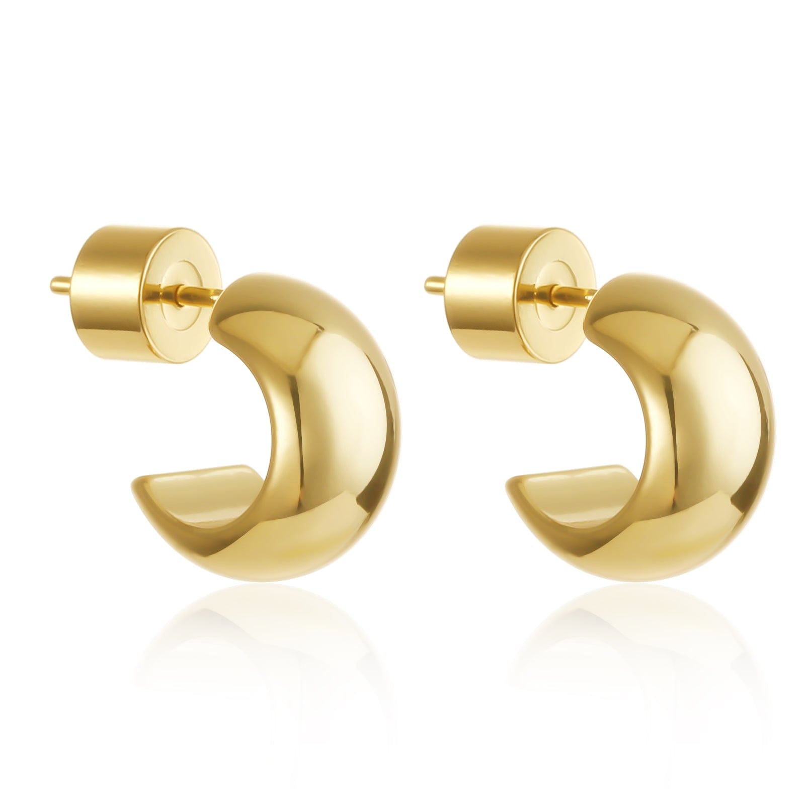 Nice Hoop Earrings Gold Dome Huggies Inspired by France – The