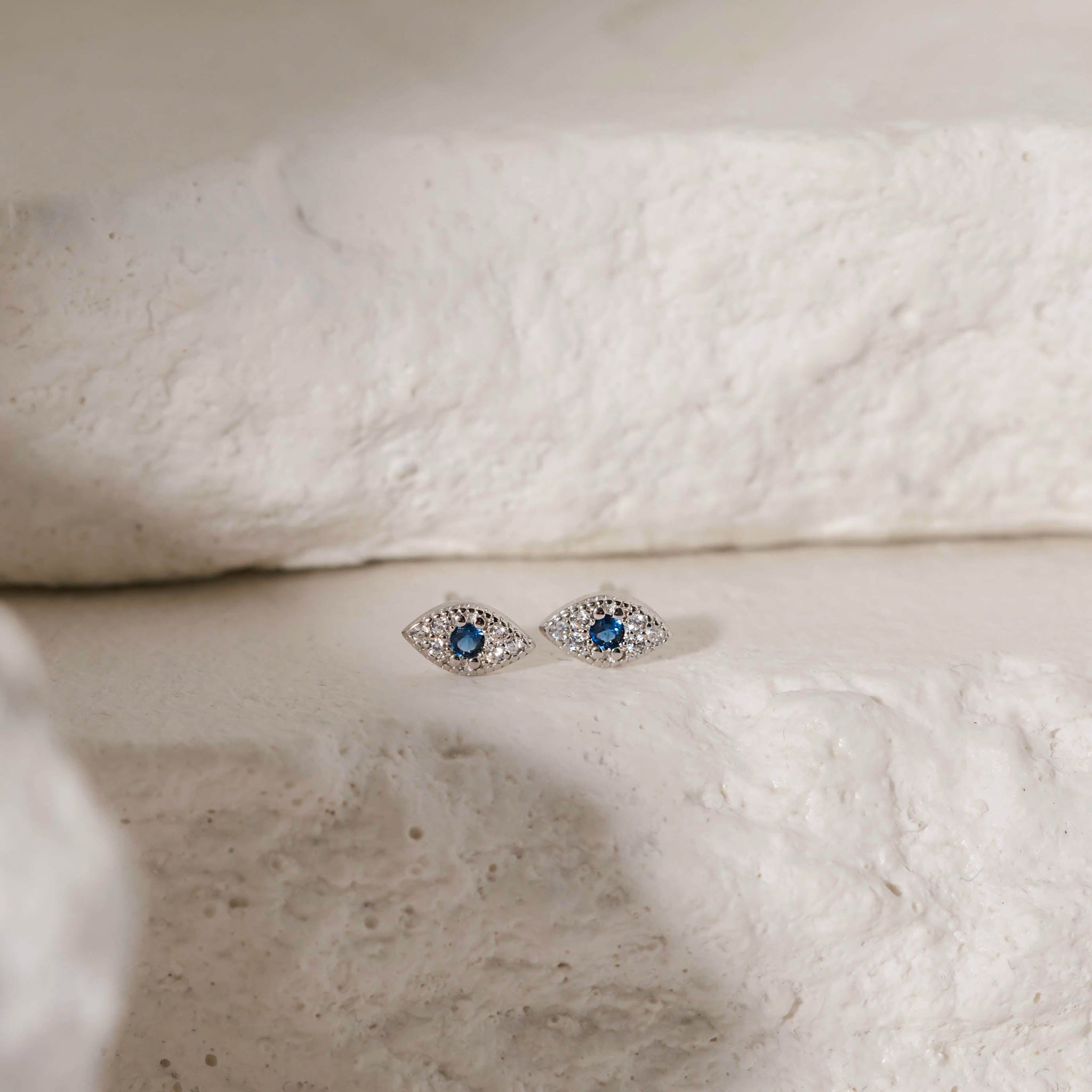 The Evil Eye Cristallo Stud Mini | Sterling Silver