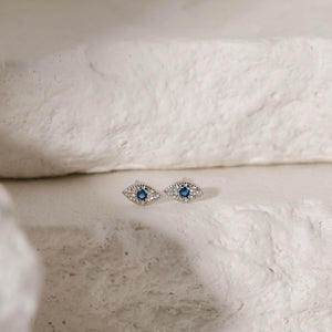 The Evil Eye Cristallo Stud Mini | Sterling Silver