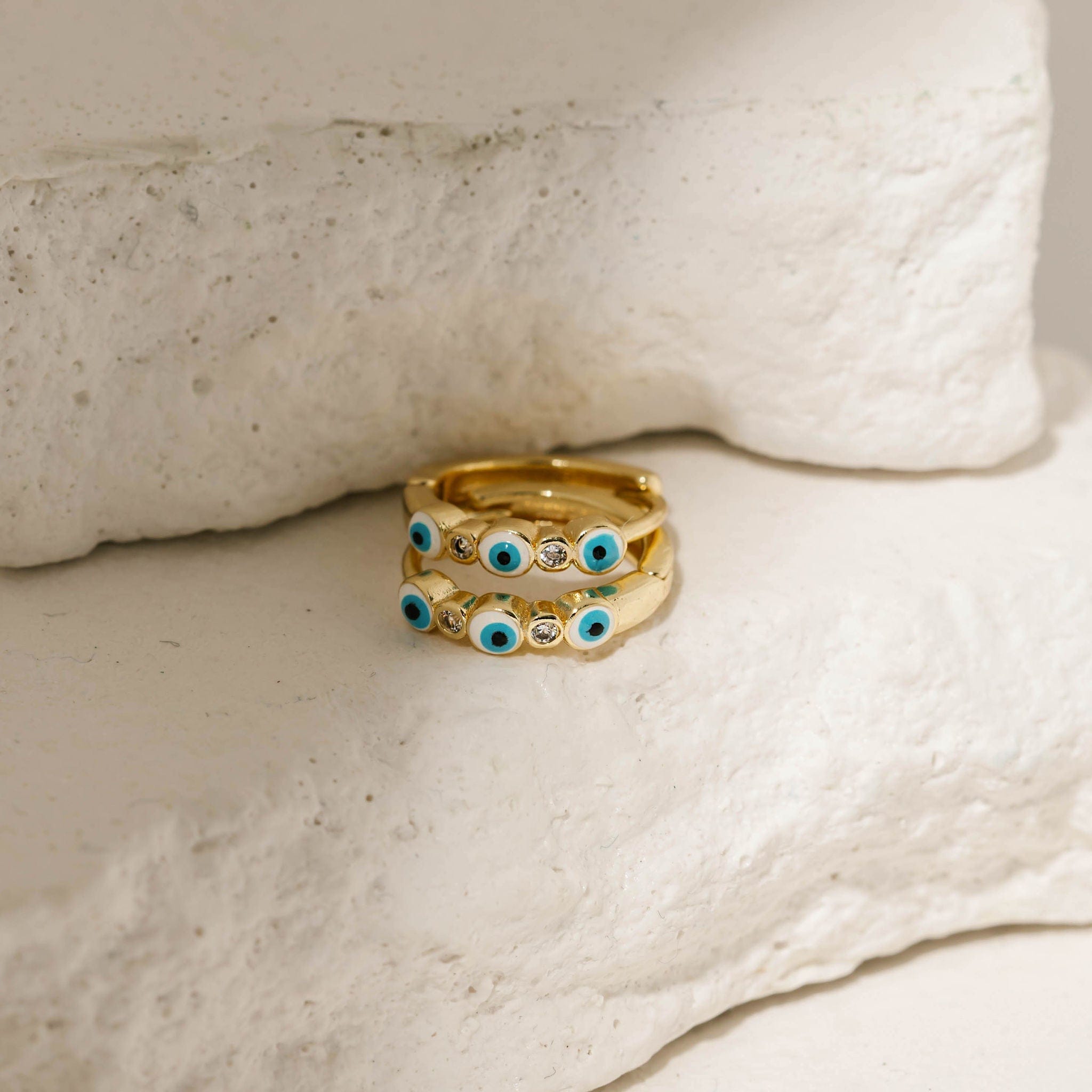 The Evil Eye Hoop | Teal