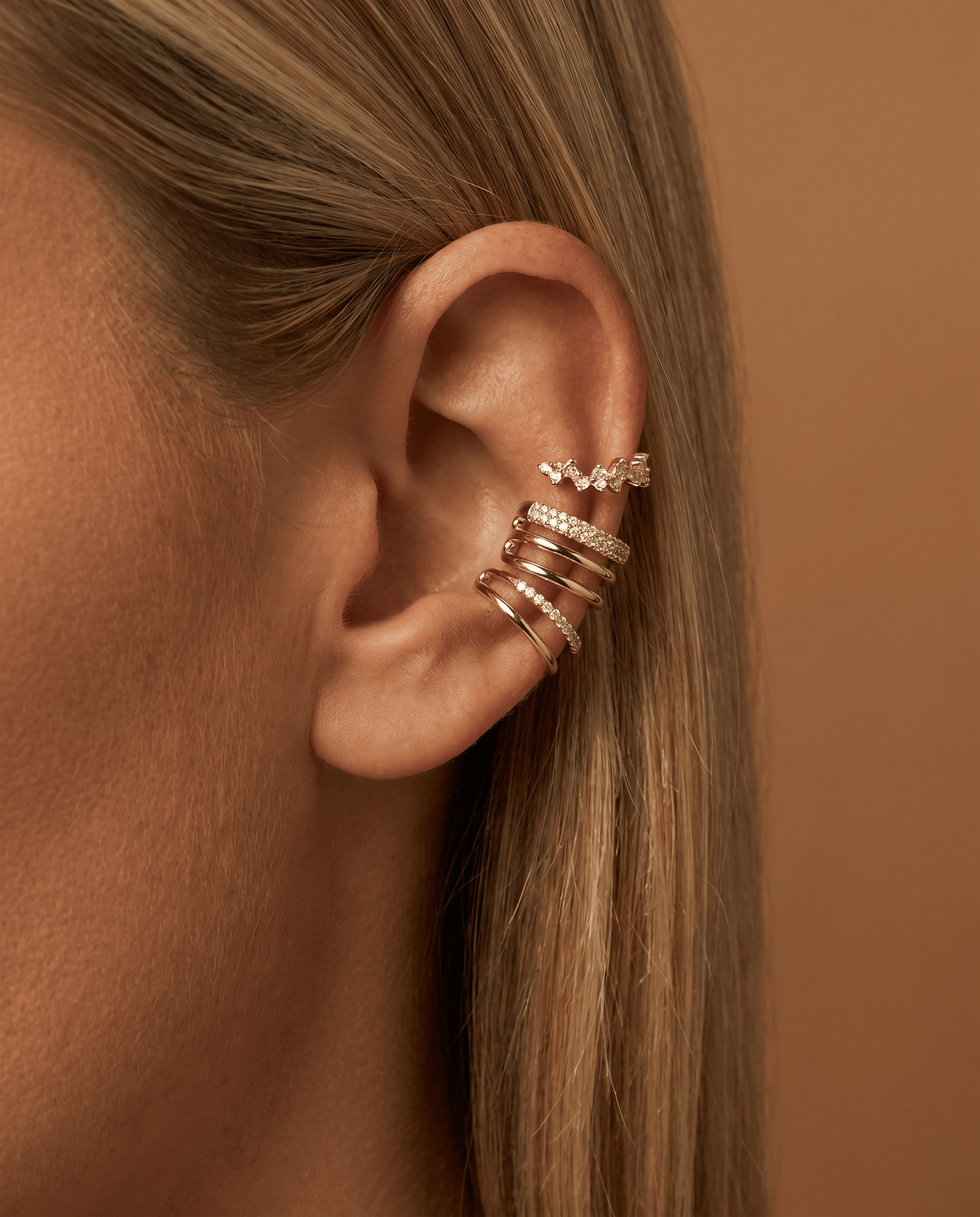 Ear Cuff Stack Set The Monaco Stack Cuff Set | Gold Ear Cuffs – The Perfect Hoop