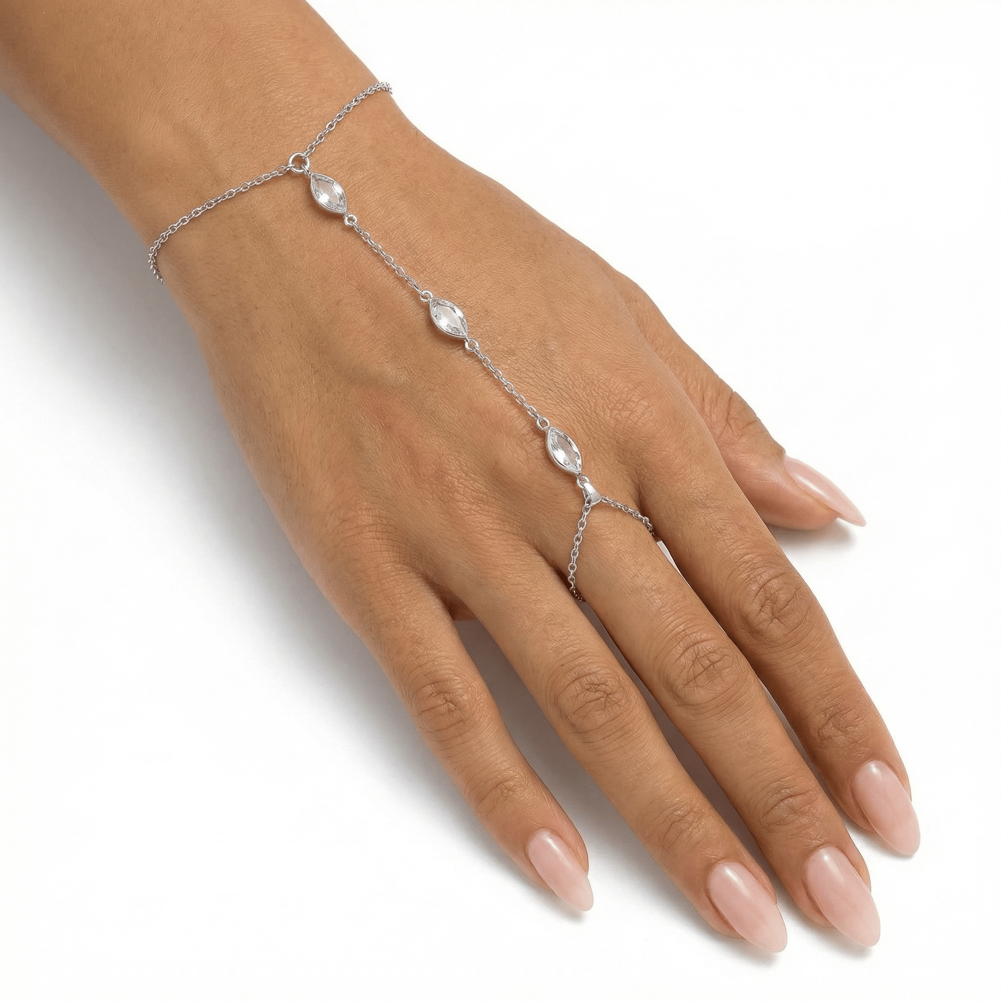 Cascade Hand Chain | Crystal Hand Jewelry – The Perfect Hoop