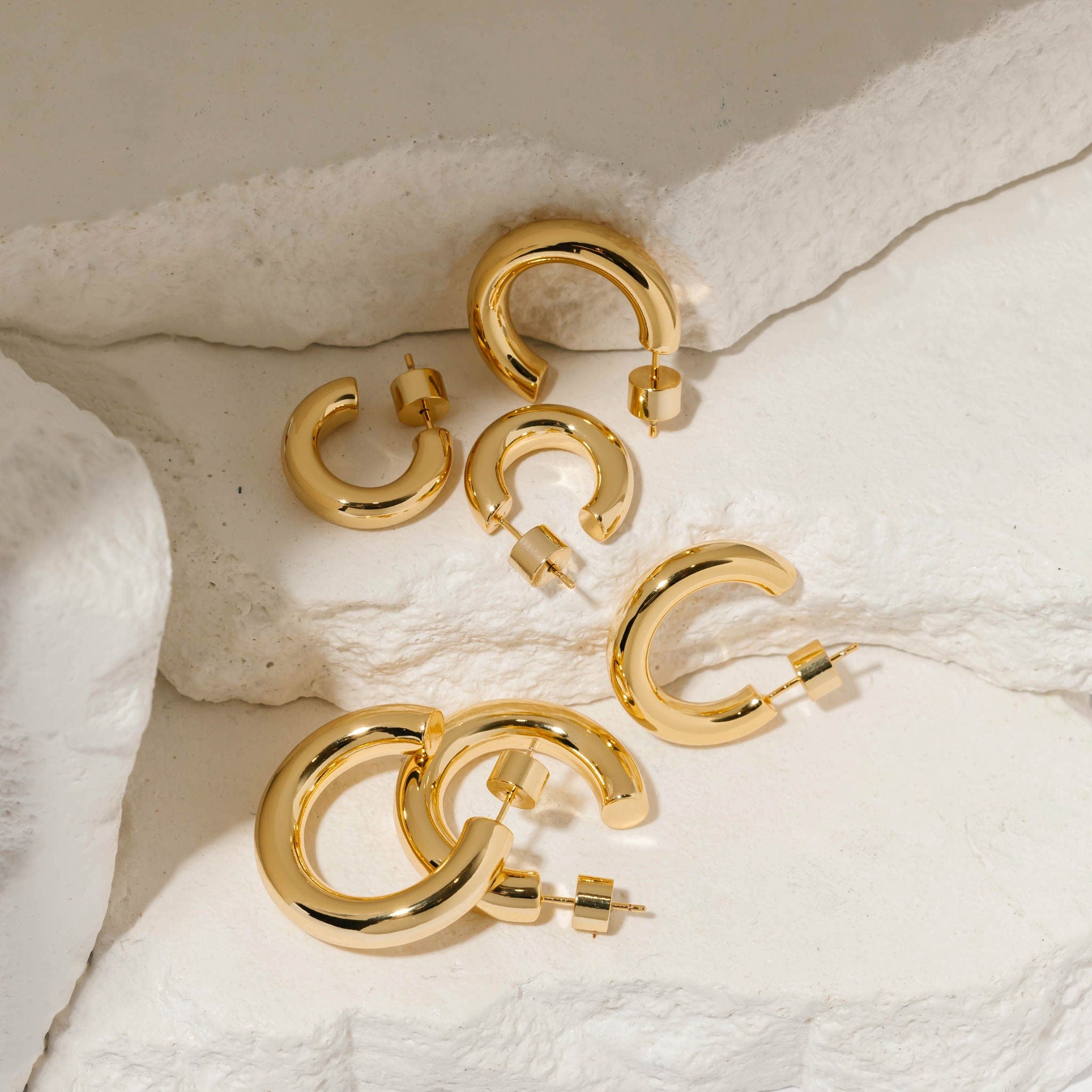 Trio hoop earrings top